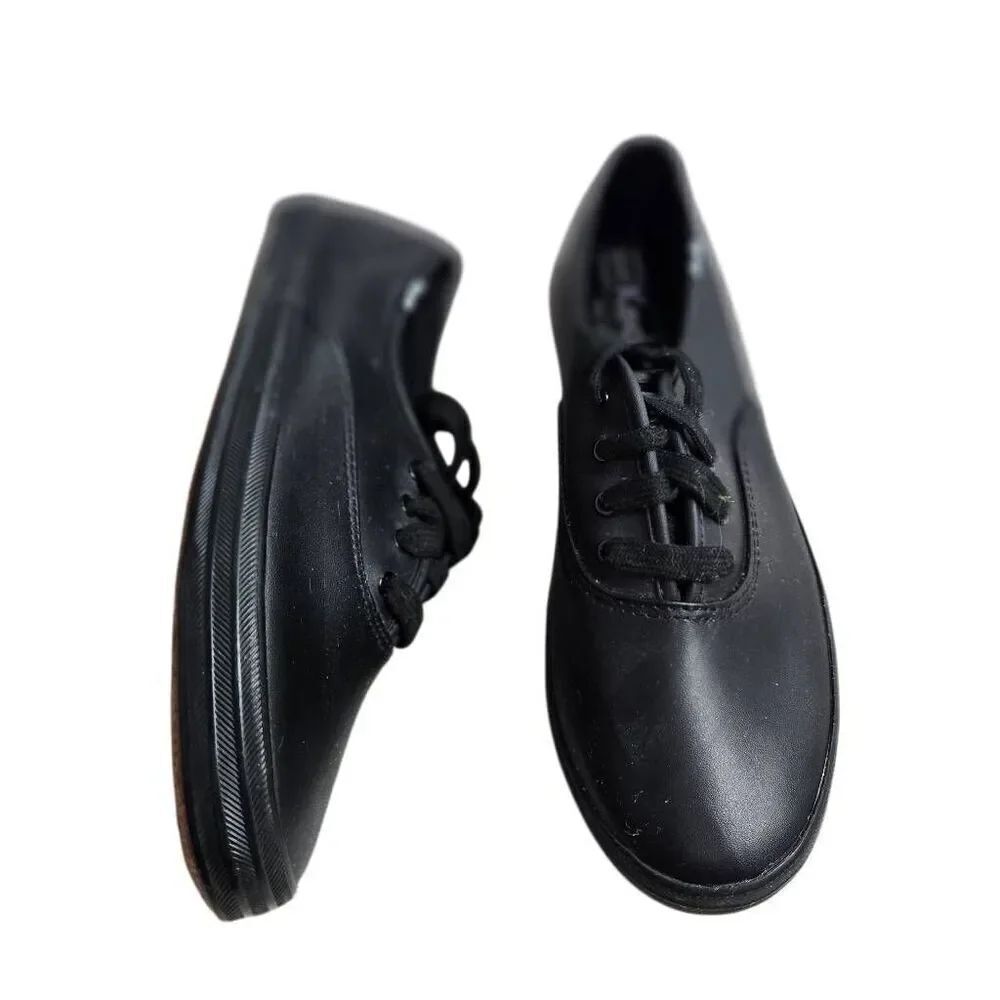 Keds Champion Originals Leather Lace Up Sneakers Black KY41015E, size 4